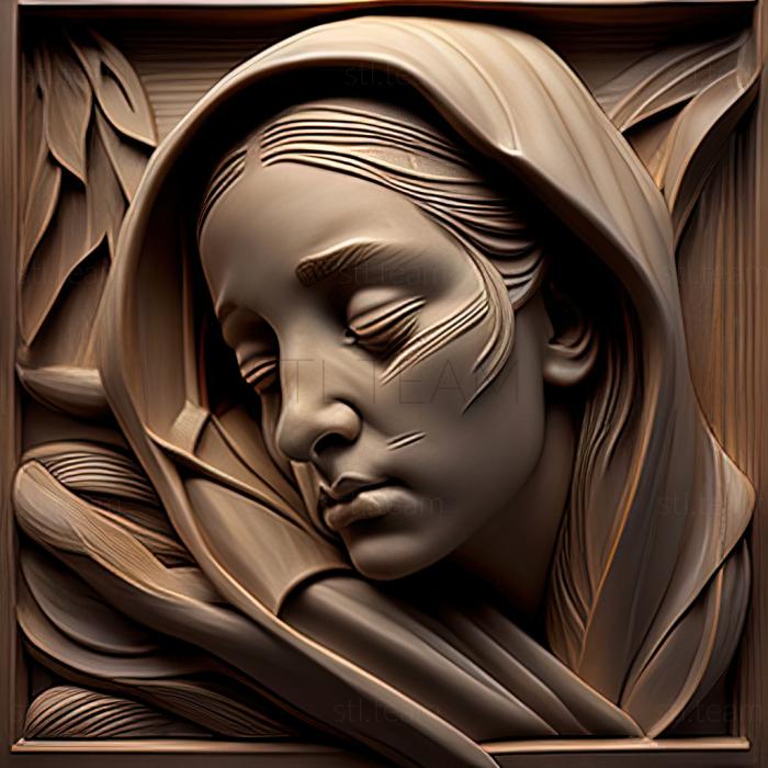 3D модель Мері Кертіс Річардсон, американська художниця (STL)